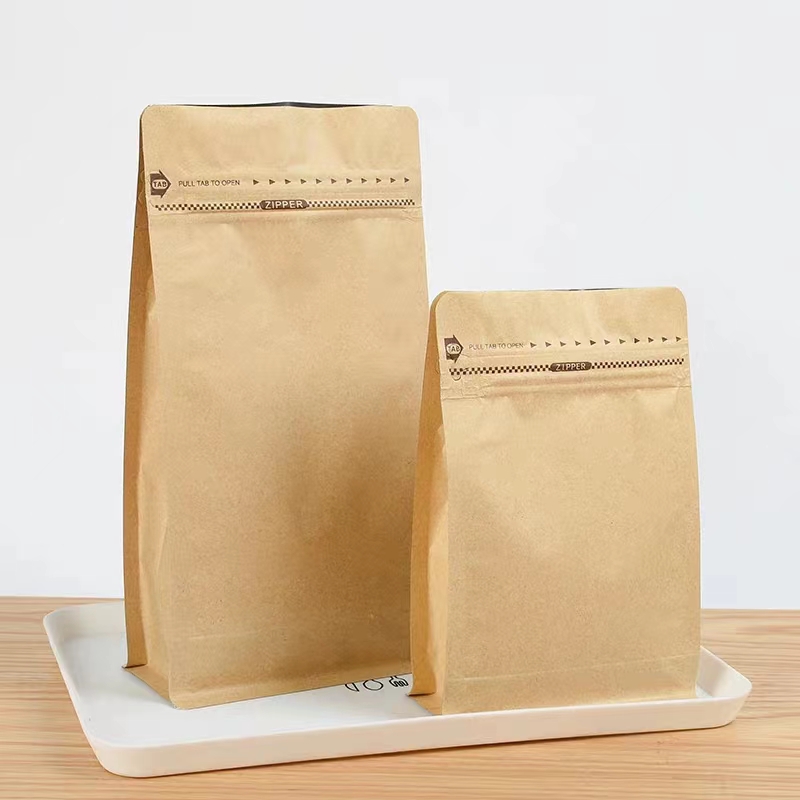 Pack Custom Design Wholesale 250g 500g 1000g Thermal Sealed Pouch Flat Bottom Coffee Packaging Bag With Zip Lock