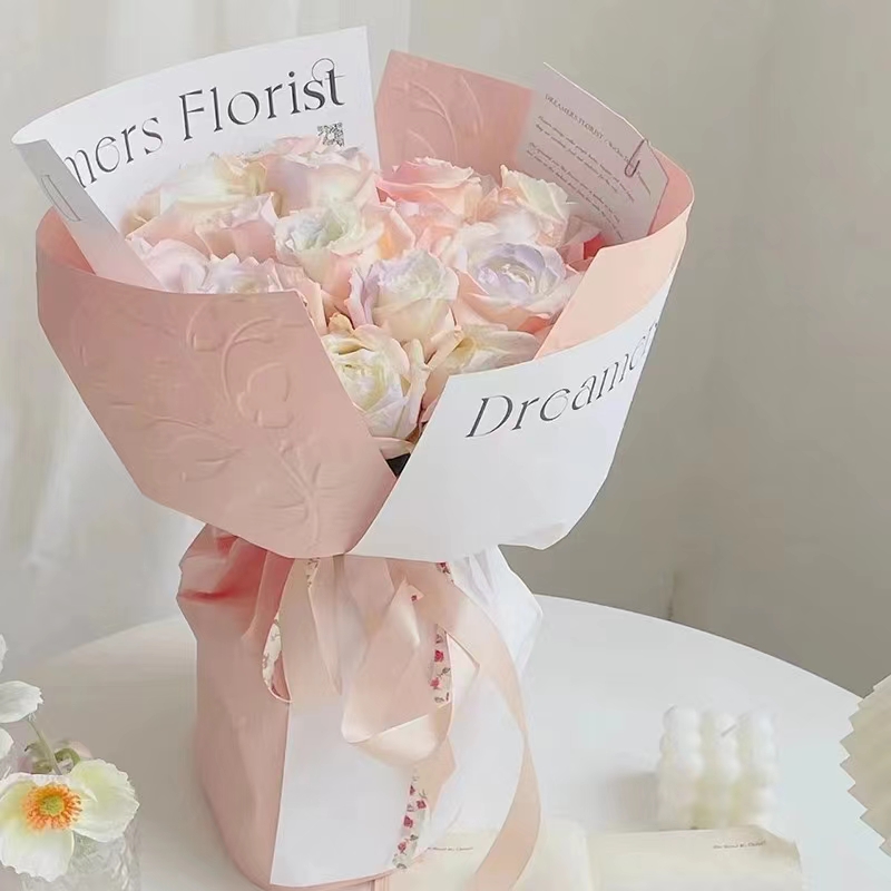 Wholesale 20 Sheets Flower Wrapping Paper Custom Print Wrapping Bouquets Paper for Flower