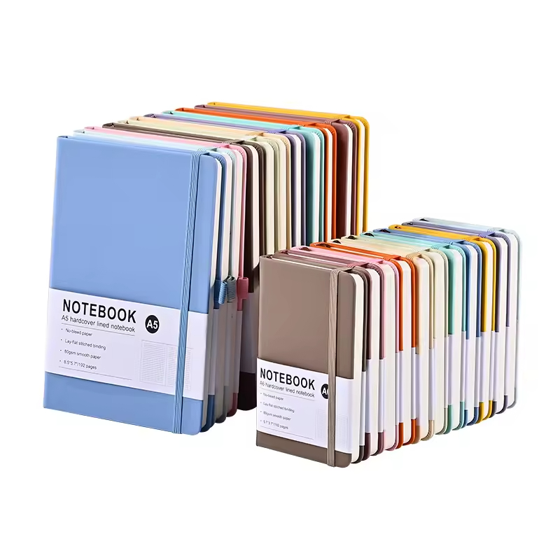 PU Leather Strap Notebook Custom Lined Inner Page Creativity Office A5 and A6 Notepad Fast Production