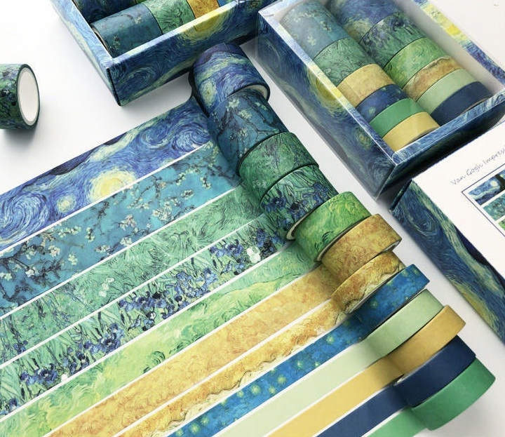 Vintage Style DIY Journal Stickers Set Minimalist Washi Tape for Scrapbooking & Planners Acrylic Adhesive Masking