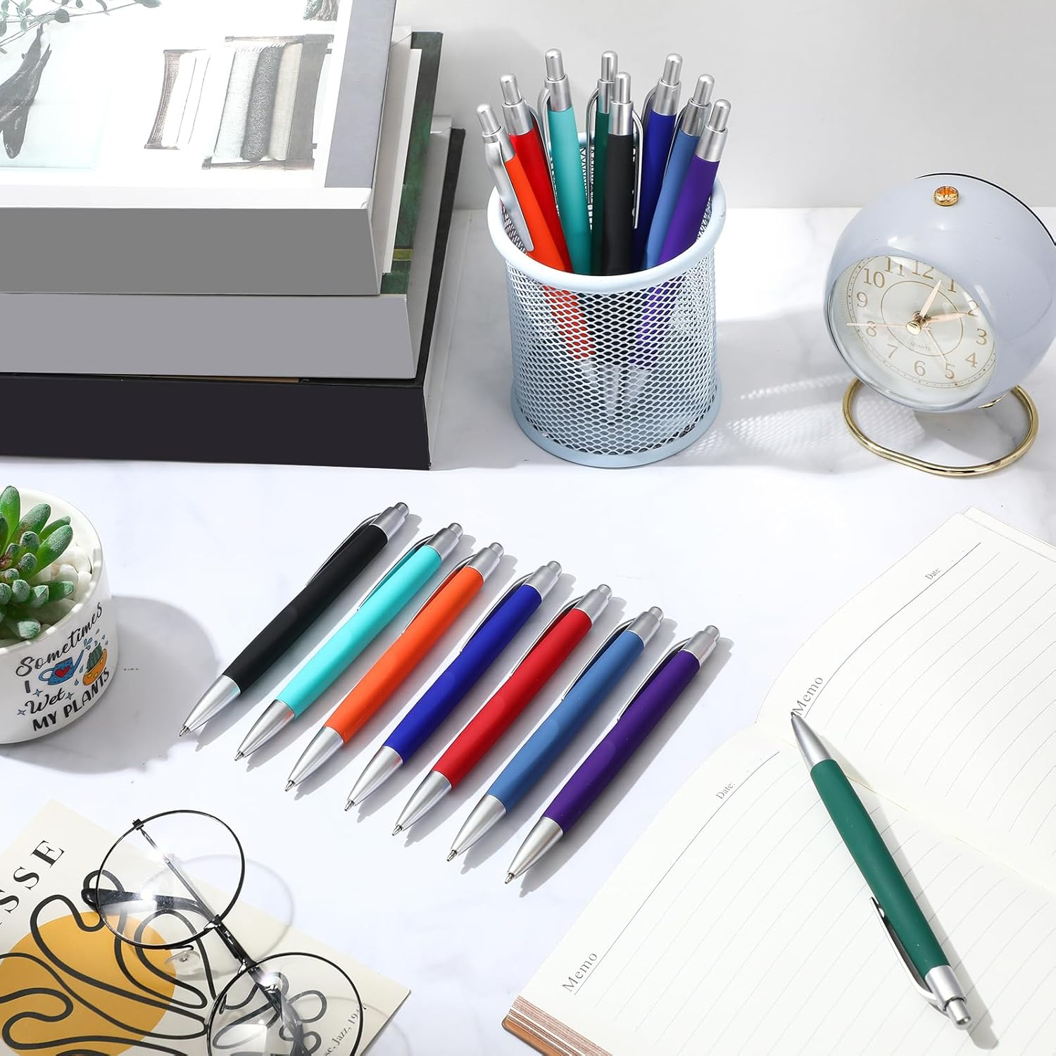 Bulk Retractable Gel Ink Ballpoint Pens 0.7mm Medium Point Black Smooth Writing for School Office Journal Teacher Student Gifts
