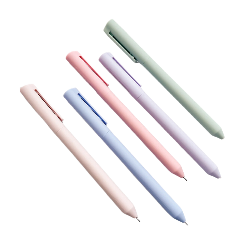 Wholesale Luxury 0.5mm Retractable Plastic Gel Pen Black Blue Refill Custom Logo Printing Neutral Style Promotional Pen