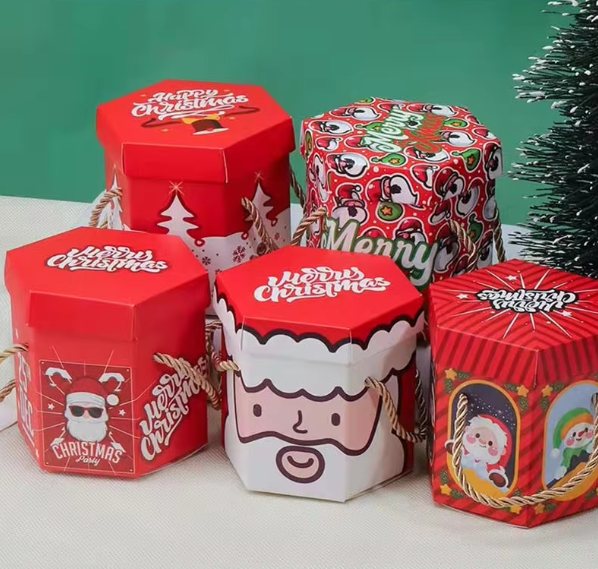 Christmas Kids Candy Gift Box New Year Home Decoration-Elegant Paper Boxes for Holiday Gifts