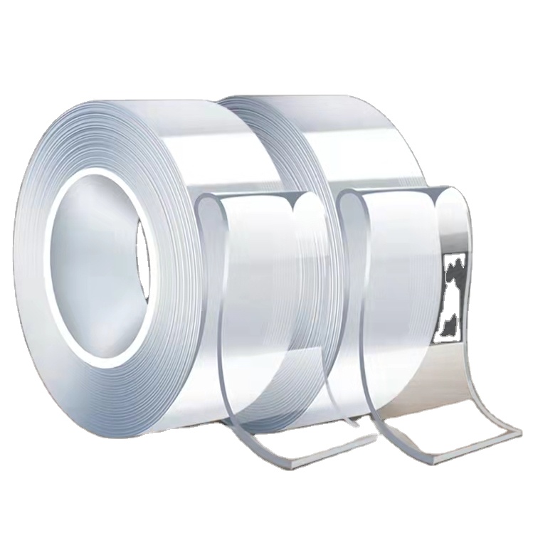 Transparent Double Sided Heavy Duty Removable and Reusable Sticky Nano Tape Roll
