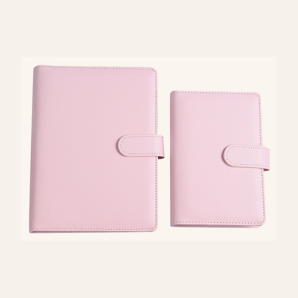 A5 pink daily agenda notebook